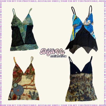 Hauts Cami upcyclés Y2K
