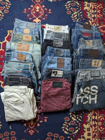 Calças jeans largas de hip-hop Y2k