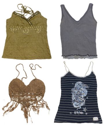 Vintage Y2K Cami & Strappy Tops – Premium Combo Pack
