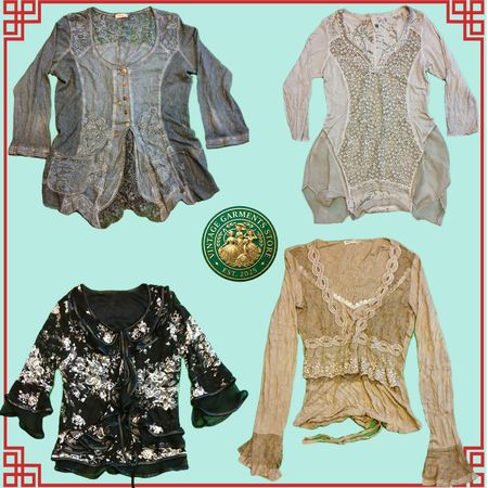 Y2K Retro Tops Vintage Ladies Blouse Collection Aesthetic Fashion Fleek Wholesale Bundle