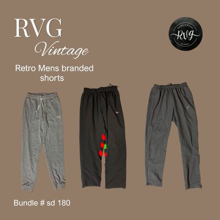 Calças de marca masculina retro