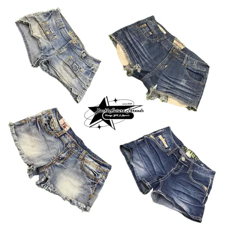 Y2k NYC IT GIRL DENIM SHORT B2F-096