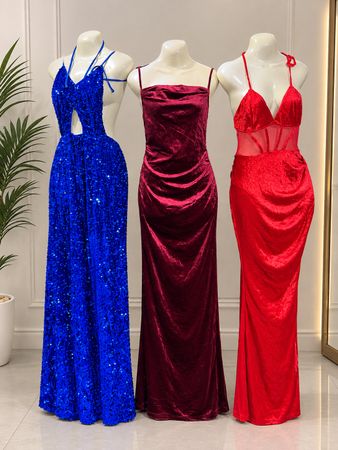 Velvet long dress