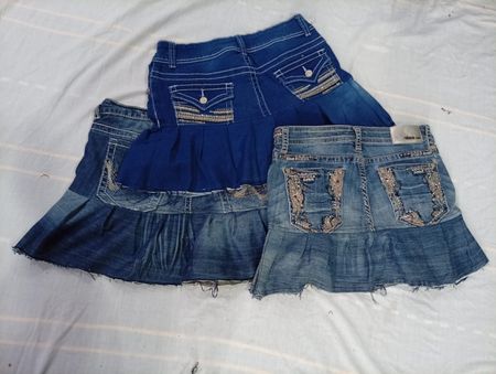 CR10760 Upcycled Flare Skirts
