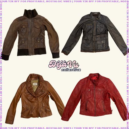 Jaquetas de Couro Estruturadas/Biker Cool Girl dos Anos 90/Y2K