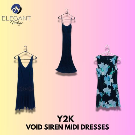 Y2K Void Siren Midi Dresses - EV1334
