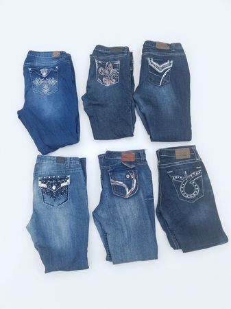Vintage Y2K Embellished Denim Jeans | Plus Size W35-W40 Bundle(Z-20)