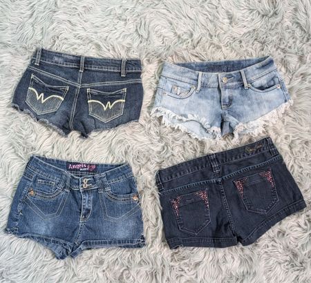 Y2K Denim Micro Mini Shorts
