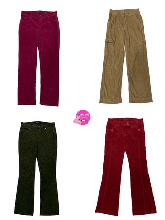 Pantalon en velours côtelé audacieux Y2k