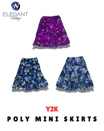 Y2K Poly Midi Skirts - EV1722