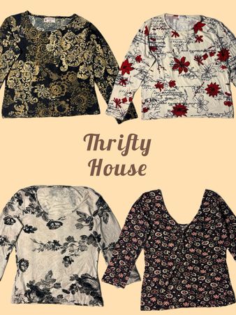 Y2K Vintage Rose Garden Tops(TH/690)