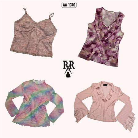 Y2k Bubblegum Pink Mix Tops (AA-1370)
