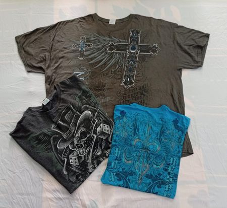 CR12309 Vintage Skull T-Shirts