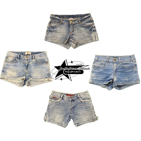 Shorts de Denim Girl da Era Paris Hilton Y2k B2F-121
