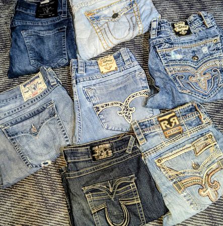 TRUE RELIGION ROCK REVIVAL HOMBRES USAN JEANS DE PATA DE ELEFANTE