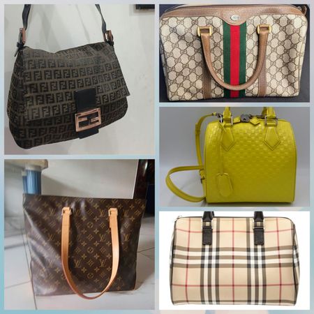 Fendi lv gucci Burberry bags