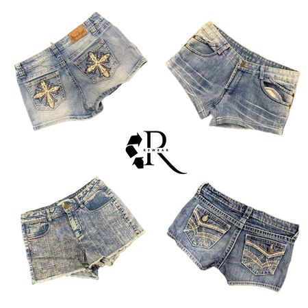 Y2K Unique Denim Shorts RW-2542