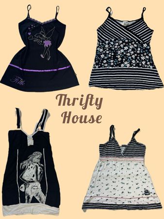 Y2K Dark Girly Cami Tops Collection(TH/602)