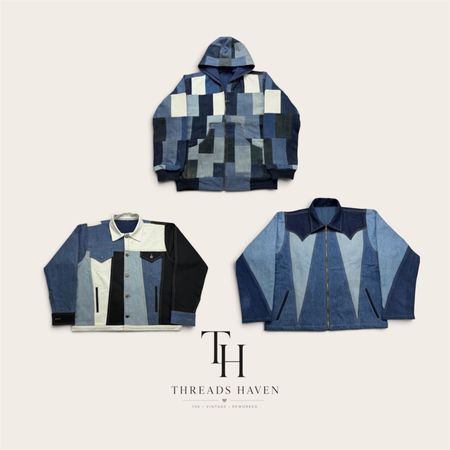 Upcycled Mixed Levi’s Hoodies & Jacken – Großhandels-Denim-Kollektion