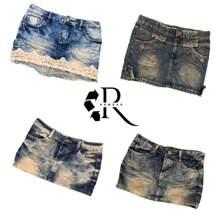 Y2K Era Cyber Girl Denim Mini Skirt RW-2242
