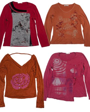 Y2K Women's Graphic Printed Tops Bundle(TR-1022)
