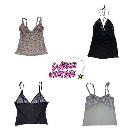 Y2K Lace Cami Bundle | Mixed Vintage Camisoles (MH-061)