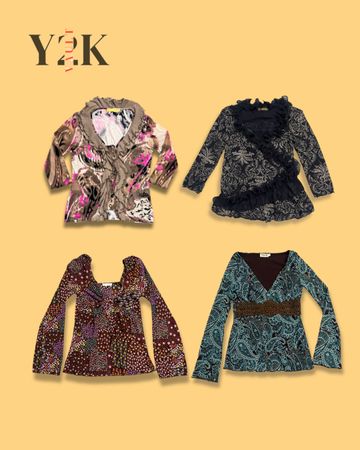 Y2K Vintage Long Sleeve Tops Bundle (Yv-819)