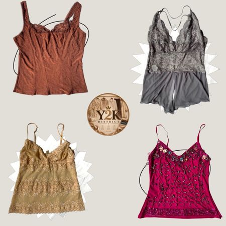 y2k cami tops