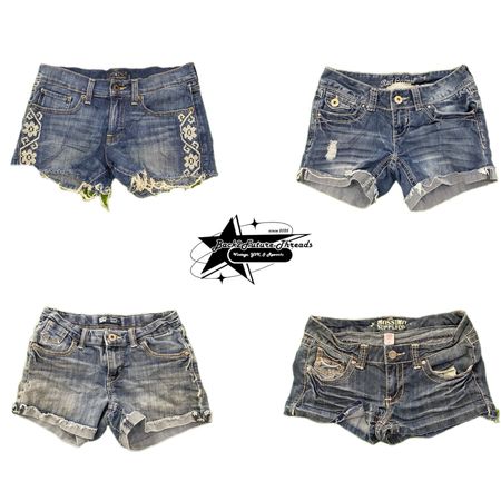 Y2k Paris Hilton Era Girl Denim Short B2F-190