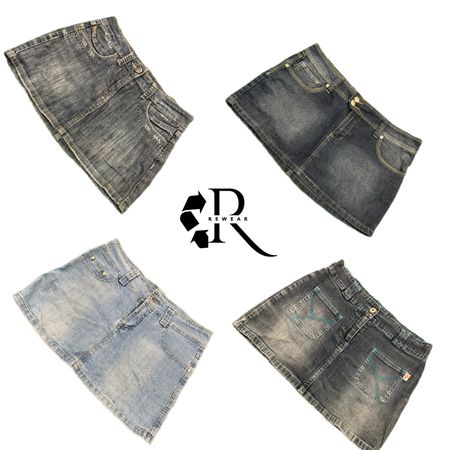 Y2K NYC IT GIRL DENIM MINI SKIRT RW-2353