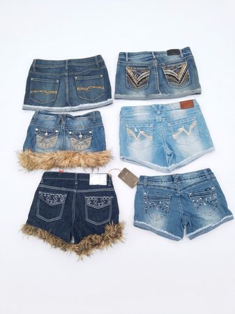 Vintage Y2K Denim Shorts & Micro Minis Mix-Bundle (A-24)