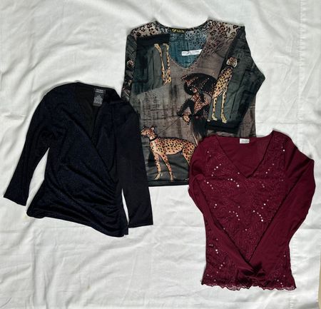 Y2K Langarmtop Bluse B # 431
