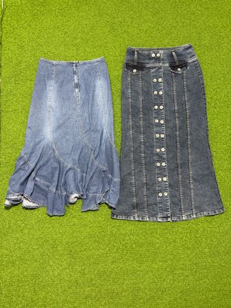 Yv81 Long Denim Skirt 8pcs
