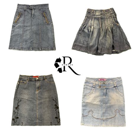 Y2K NYC IT Girl Jupe Midi en Jean RW-2540