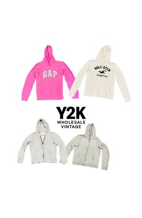 Y2K Vintage Hoodie & Jacket Wholesale Bundle – Retro Streetwear (YWV34)