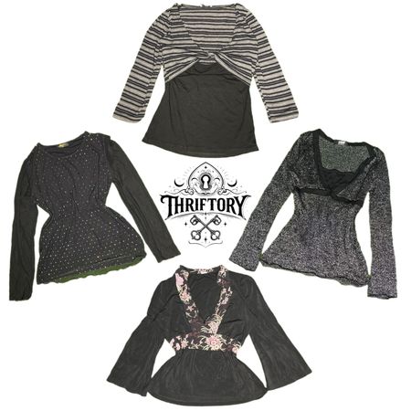 Y2K European Girl Grunge Full Sleeves Tops TY-098