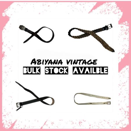 Cintura in pelle Y2K - Fibbia Concho western, intrecciata, borchiata e cintura bianca sottile - AV-147