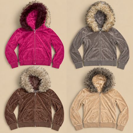 Juicy Upcycled Faux Fur Velour Jacket