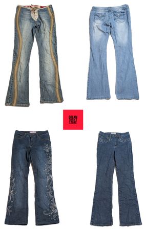 DESIGNER Y2K INSPIRED BOOTCUT JEANS