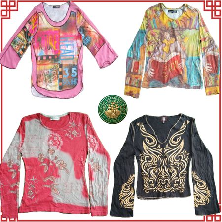 y2k long sleeves ladies blouse collection,  vintage condition European designer perfect quality choice lott (A#13)