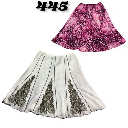 Printed Cotton Skirts (brands) Connected & Karinstevens 10 #445.