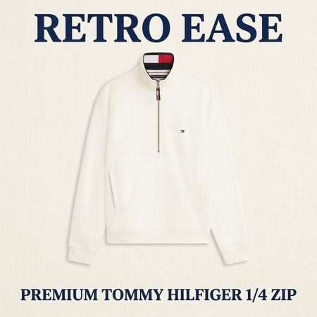 Premium Tommy Hilfiger 1/4 Zip Sweatshirts | REV#978