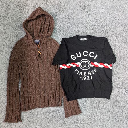 ***Y2K Branded Knit Tops – 90s & 2000s Style