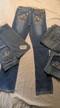 Most embellished Y2K bootcut jeans N110