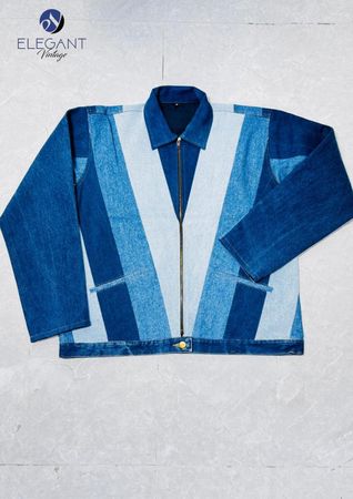 Upcycled Zip Up Denim Jackets - EVR0517