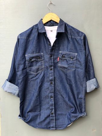Levis Denim Selten Vintage Hemd klassisches Blau