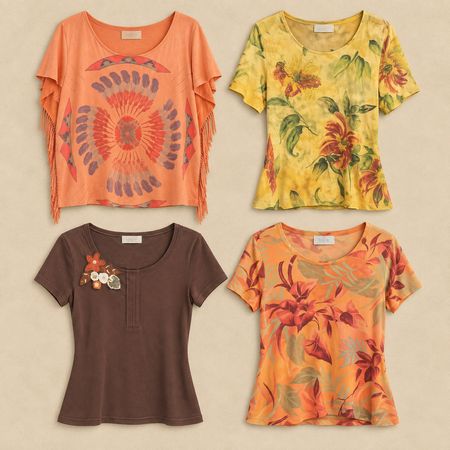 T-shirts Y2K Autumn Bloom