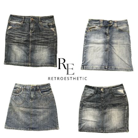 Gonna mini in denim Y2K Paris Hilton Era RE-3799