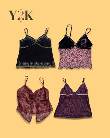 Y2K Vintage Lace Cami Top Bundle (Yv-829)