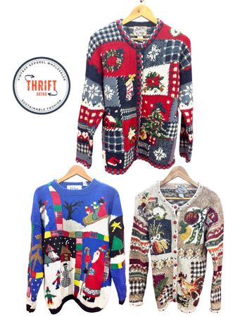 Vintage Christmas Jumpers and Sweaters LX576